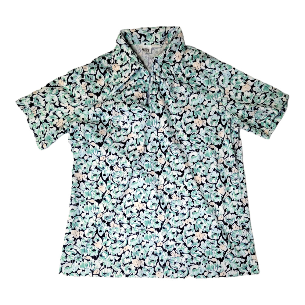 Vintage Women’s Polyester Floral Montgomery Ward Collared Shirt